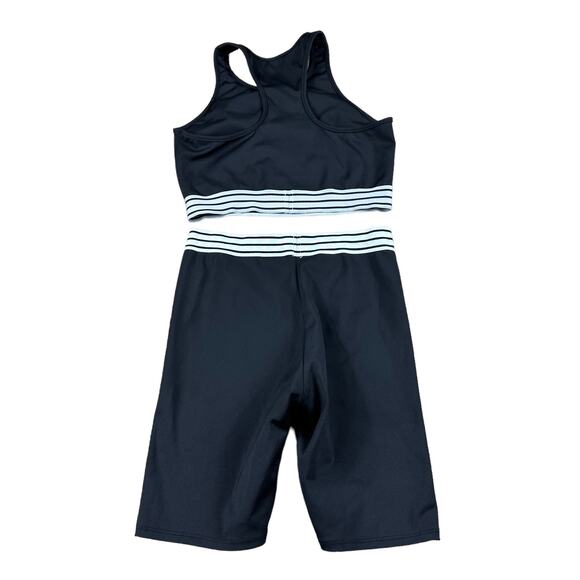 SAME LOS ANGELES Black Two Piece Workout Set Size Medium Bra Top Shorts M - Picture 7 of 7